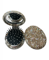 BLING FOLDABLE BRUSH AND MIRROR BROWN/AB