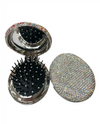 BLING FOLDABLE BRUSH AND MIRROR CLEAR/AB