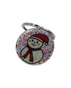BLING MAKE-UP MAGNIFYING PURSE MIRROR SNOWMAN