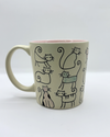 BLUE SKY 79525 PASTEL CAT 18 OZ MUG YELLOW 