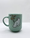 BLUE SKY 80161 CAREY PURDY CAT 17 OZ MUG GREEN