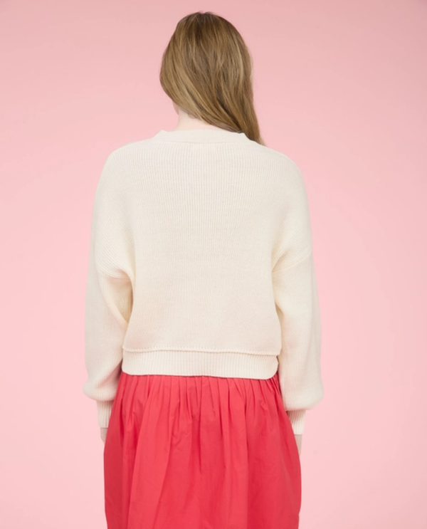 BLU PEPPER CR2746 HEART CREW SWEATER