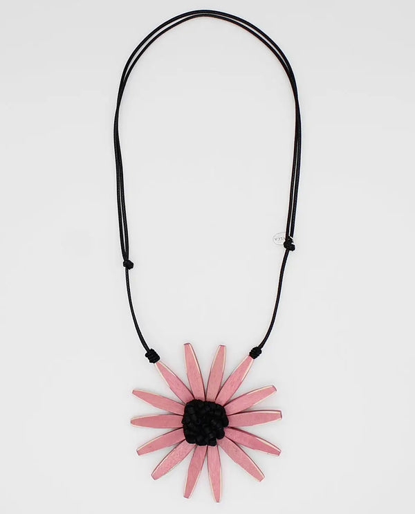 SYLCA BP23N13 AMAYA FLOWER STATEMENT NECKLACE PINK