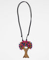 SYLCA BP23N23 CONTEMPORARY TREE NECKLACE FUCHSIA