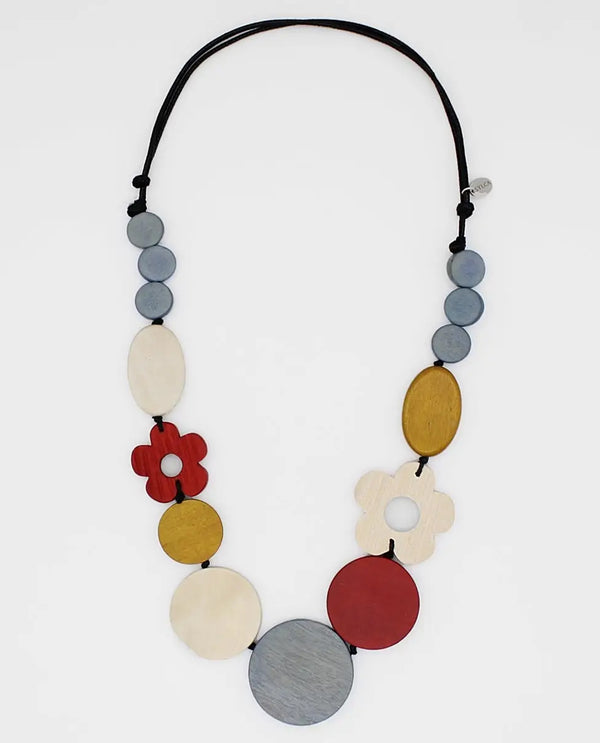 SYLCA BP24N29 PETAL CHARM NECKLACE SPICE