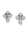 BRIGHTON J21741 LUNA CROSS POST EARRING