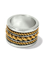 BRIGHTON J63072 MONETE SILVER/GOLD WIDE RING