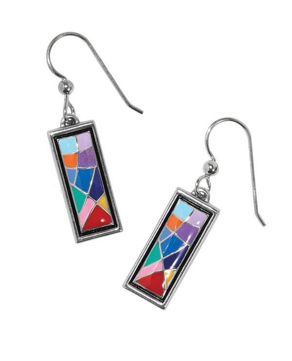 BRIGHTON JA9963 COLORMIX BLOCK FRENCH WIRE EARRING