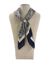 ZOEY MAGNETIC PEARL SCARF BLUE/TAUPE PAISLEY