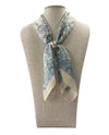 ZOEY MAGNETIC PEARL SCARF LT BLUE PAISLEY