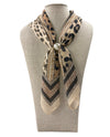 ZOEY MAGNETIC PEARL SCARF ANIMAL PRINT