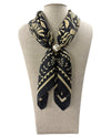 ZOEY MAGNETIC PEARL SCARF BLACK FLORAL