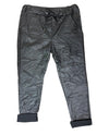 MADE IN ITALY LL1318L O/S LEATHER JOGGER ONE SIZE