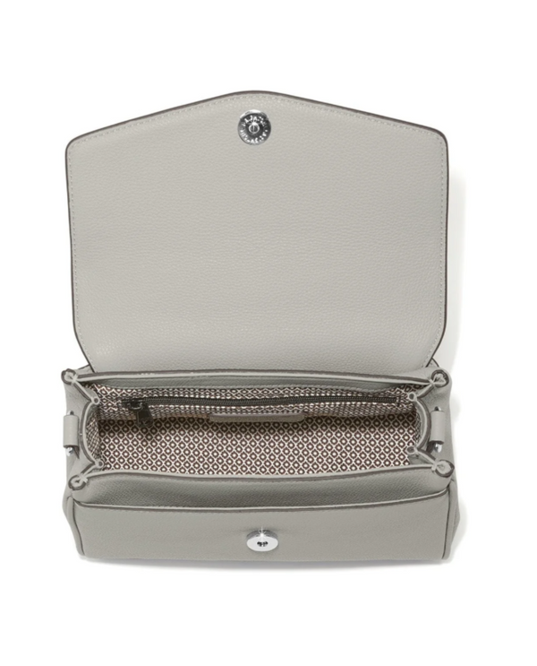 BRIGHTON H4433S INTERLOCK TATE FLAP SACHEL INSIDE