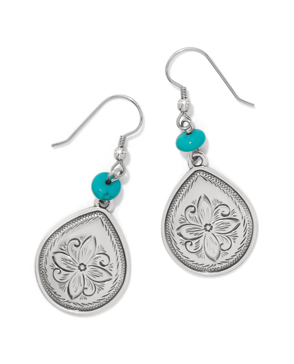 BRIGHTON JA0163 MOSAIC HORIZON TURQUOISE WIRE EARRING