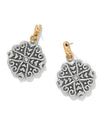 BRIGHTON JA0239 ALCAZAR HEART TWO TONE POST DROP EARRINGS back