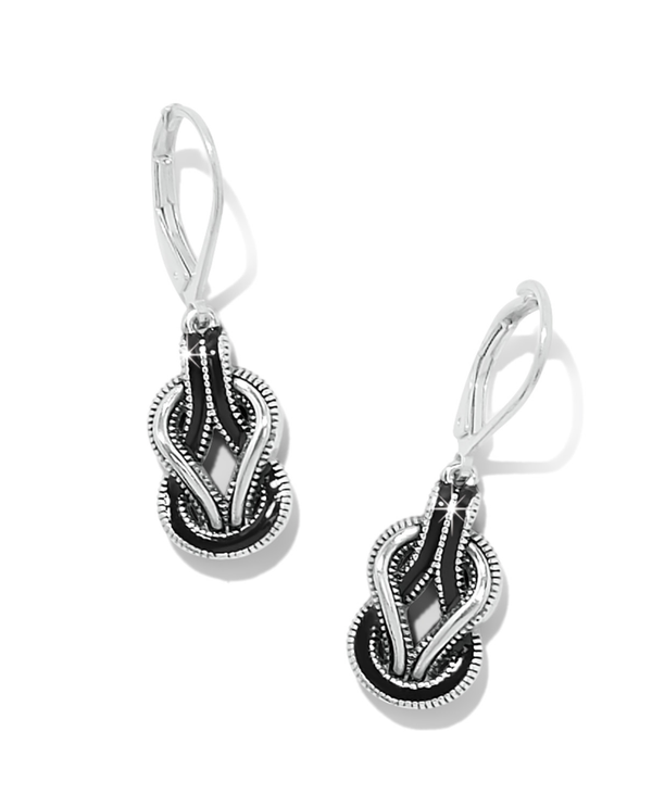 BRIGHTON JA0243 INTERLOCK HARMONY BLACK LEVERBACK EARRING