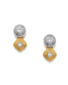BRIGHTON JA0308 MERIDIAN ETAGE II POST DROP EARRINGS TWO TONE