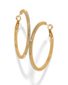 BRIGHTON JA0315 MERIDIAN ECLIPSE GOLD LARGE HOOP EARRING