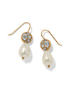 BRIGHTON JA0348 TRUST YOUR JOURNEY PETITE PEARL FRENCH WIRE EARRINGS