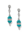 BRIGHTON JA0358 MERIDIAN PETITE TURQUOISE DROP EARRINGS