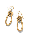 BRIGHTON JA0364 INTERLOK LINKED HEARTS FRENCH WIRE EARRINGS