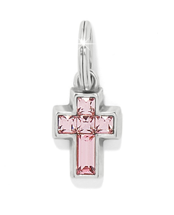 BRIGHTON JC8003 LIGHT ROSE CROSS CHARM