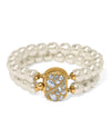 BRIGHTON JF0295 TRUST YOUR JOURNEY DOUBLE PEARL STRETCH BRACELET