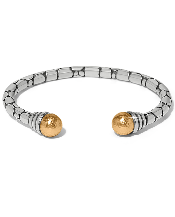 BRIGHTON JF0378 PEBBLE LINK OPEN CUFF BRACELET