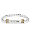 BRIGHTON JF0391 MERIDIAN BELIEVE 2 TONE STRETCH BRACELET