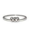 BRIGHTON JF0504 INTERLOK LINKED HEARTS HINGED BANGLE