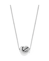 BRIGHTON JM0047 INTERLOCK SINGLE KNOT SILVER MINI NECKLACE