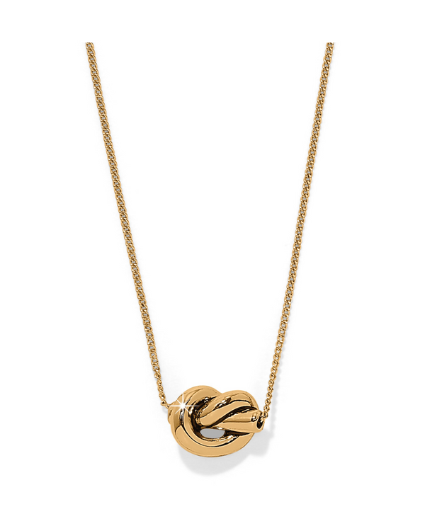 BRIGHTON JM0048 INTERLOCK SINGLE KNOT MINI GOLD NECKLACE