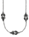 BRIGHTON JM0108 INTERLOCK HARMONY BLACK TRIO NECKLACE
