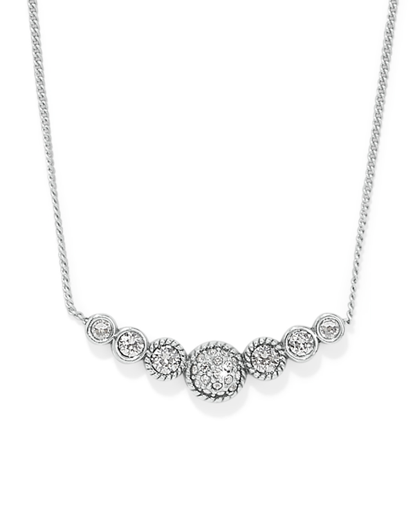 BRIGHTON JM0135 ILLUMINA CELESTE BAR SILVER NECKLACE