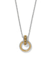 BRIGHTON JM0290 MOSAIC TWO TONE LINK RING NECKLACE