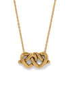 BRIGHTON JM0295 INTERLOK LINKEED HEARTS NECKLACE