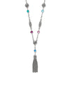 BRIGHTON JM0300 CONTEMPO COLOR GEMS TASSEL NECKLACE
