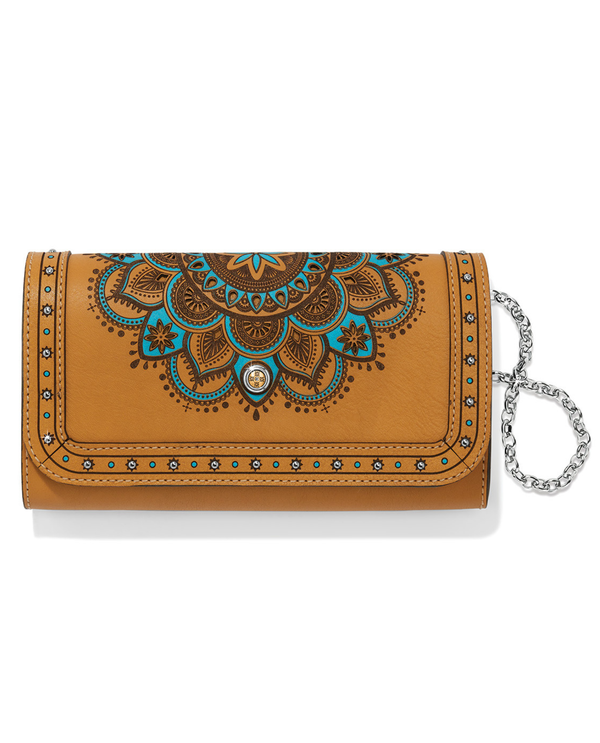 BRIGHTON T35884 CAMEL MOSAIC LARGE WALLET