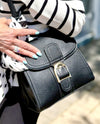 BUCKEL SATCHEL BAG 197 BLACK