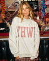 BUCKETLIST IT2594-YESHUA YHWH REVERSIBLE SWEATSHIRT CORAL