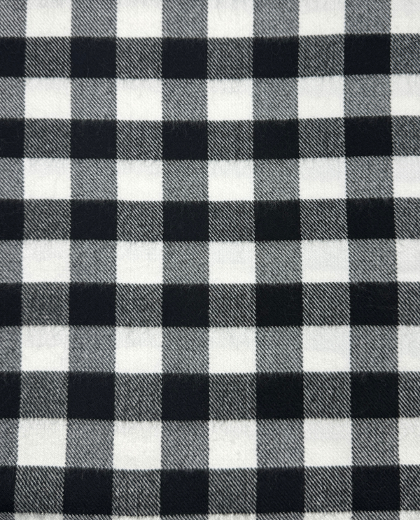BUFFALO CHECK CASHMERE SCARVES WHITE