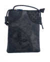 BUTTERFLY LASER CUT CROSS BODY BAG HG200 BLACK