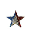 BX5268GP RWB STAR BROOCH