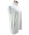 BY JJ CRISS CROSS SHOULDER TOP IT-147 EGGSHELL WHITE