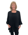 BY JJ DR103J TEXTURED BELL SLEEVE CARDIGAN BLACK