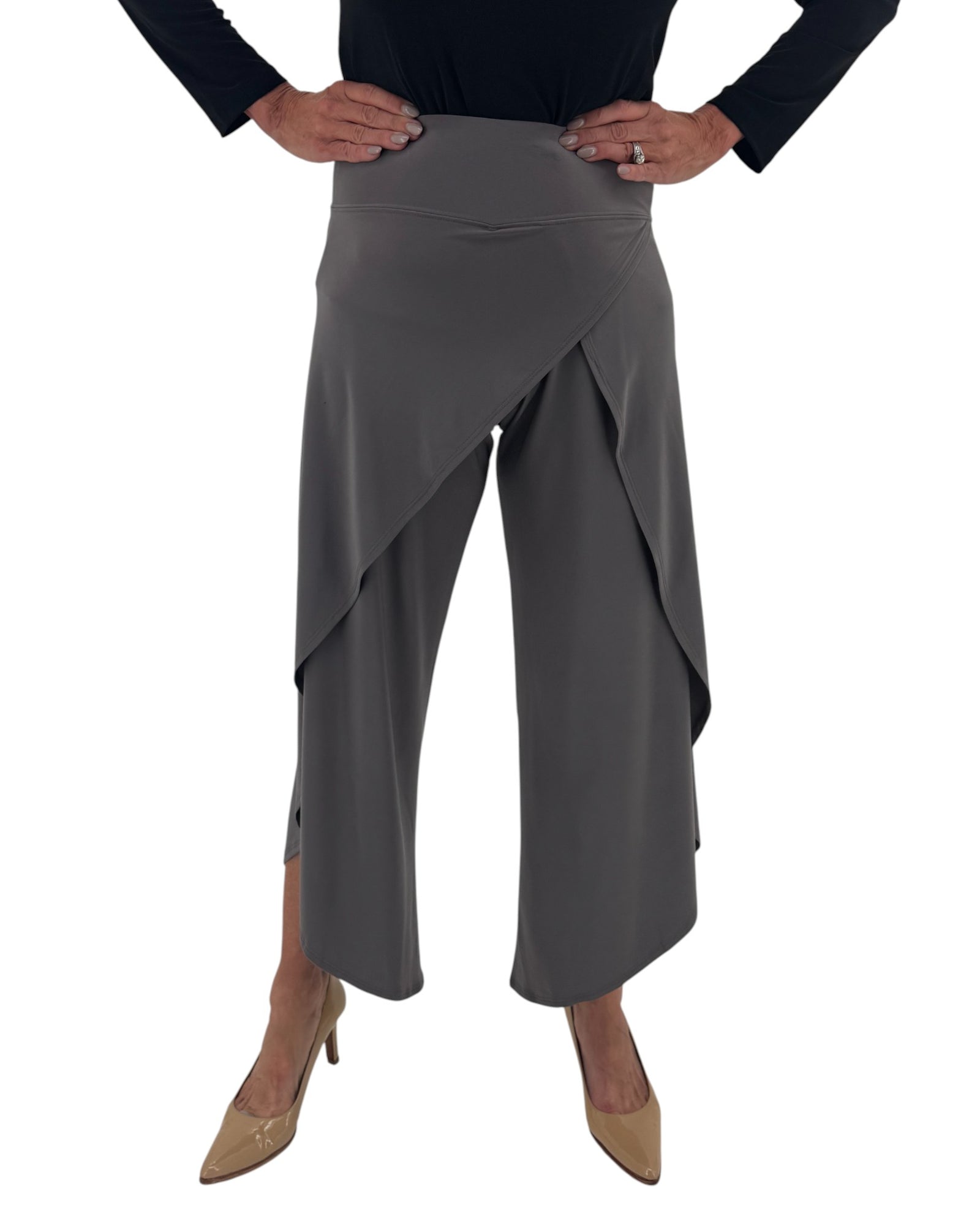 By JJ Split Pant - Comfortable & Trendy Wide Leg Elastic Waist Pants
