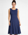 BY JJ IT-144 PRINCESS SEAM SLEEVELESS TANK DRESS NAVY