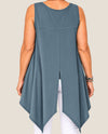 BY JJ IT-158 LAYERED POPOVER SPLIT VEST SLATE BACK