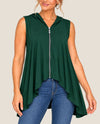 BY JJ IT-247 ZIP JERSEY HOODED VEST PINE